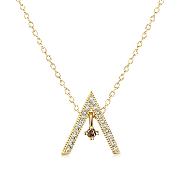 ˇShiny JewelryˇSparkling "A" Shape Necklace