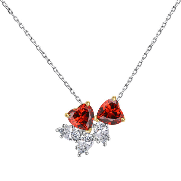 ˇShiny JewelryˇDainty Red Heart Necklace