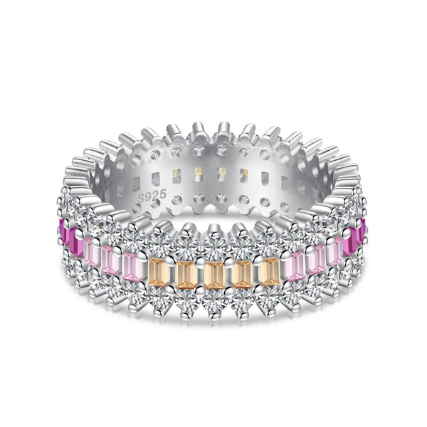 ˇShiny JewelryˇOrnate Colorful Radiant Cut Daily Ring