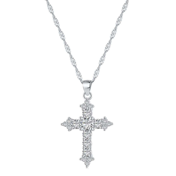 ˇShiny JewelryˇDelicate Cross Shape Necklace