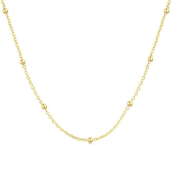 ˇShiny JewelryˇSmall Bead Clavicle Chain Simple Necklace