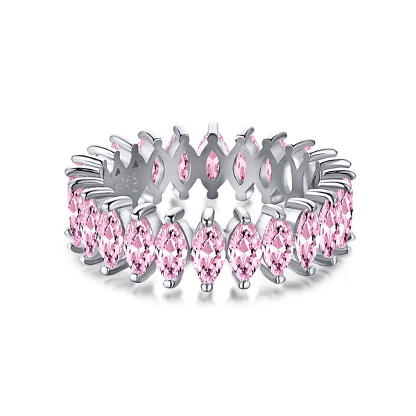 ˇShiny JewelryˇGorgeous Marquise Cut Tennis Ring