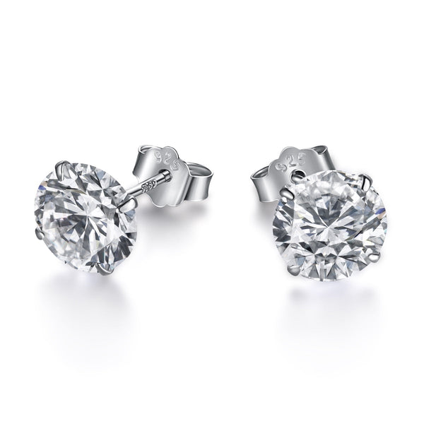 ˇShiny JewelryˇStylish Shiny Round Center Stone Stud Earrings