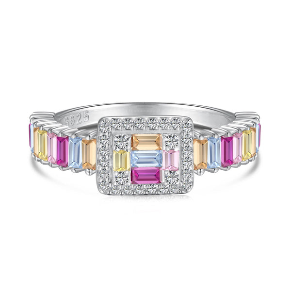 ˇShiny JewelryˇExquisite Colorful Radiant Cut Party Ring