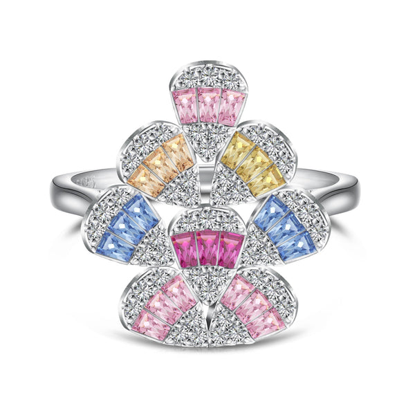 ˇShiny JewelryˇSparkling Colorful Water Drop Shape Daily Ring