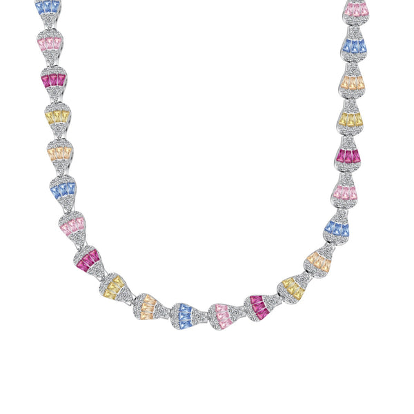 ˇShiny JewelryˇRadiant Colorful Rainbow Necklace
