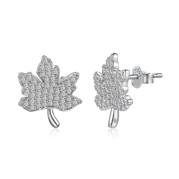 ˇShiny JewelryˇExquisite Maple Leaf Design Earrings