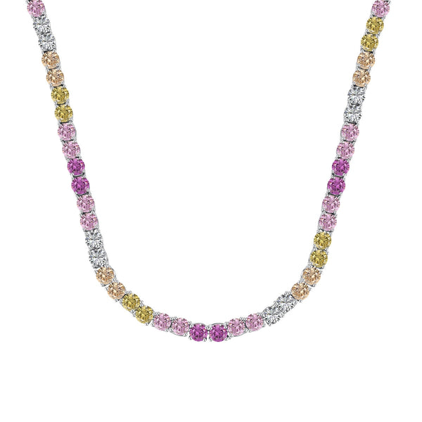 ˇShiny JewelryˇDelicate Colorful Tennis Necklace