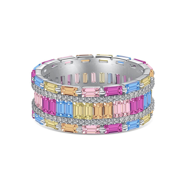 ˇShiny JewelryˇDazzling Colorful Radiant Cut Party Ring