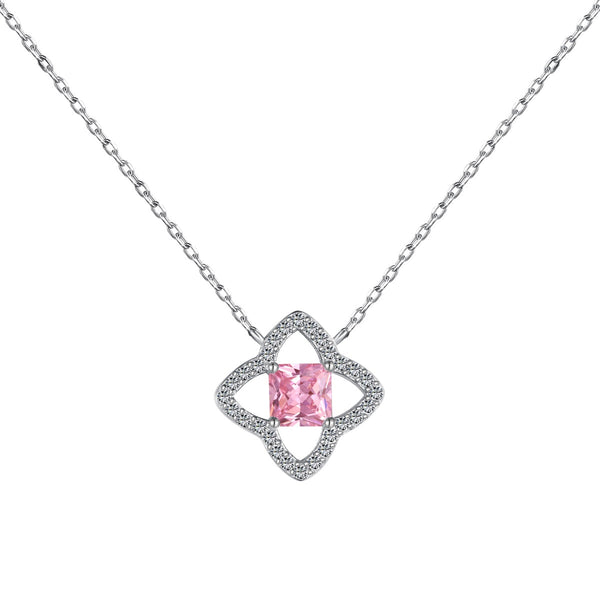 ˇShiny JewelryˇExquisite Flower Shape Princess Cut Necklace