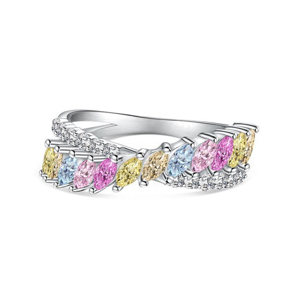 ˇShiny JewelryˇUnique Colorful Marquise Cut Daily Ring