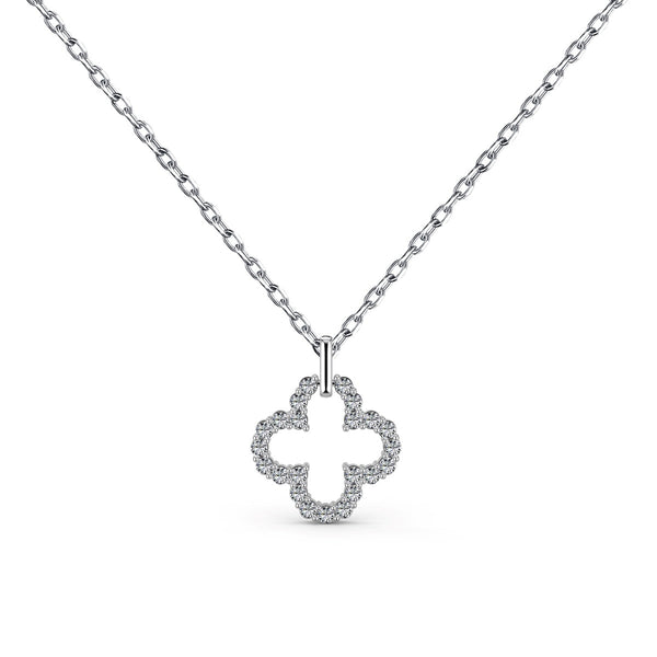 ˇShiny JewelryˇFour-Leaf Clover Hollow Design Exquisite Necklace