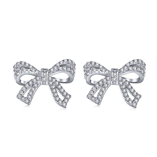 ˇShiny JewelryˇDainty Bow Shape Earrings