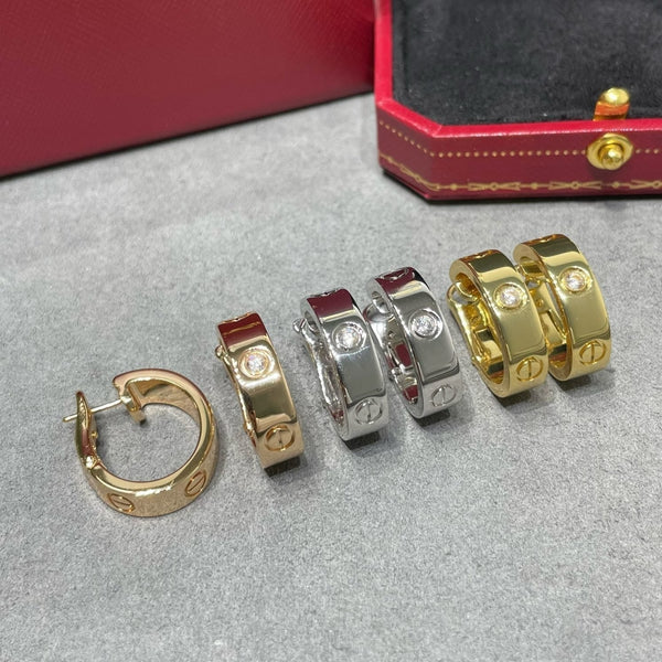 ˇシャイニージュエリーˇLOVE 5.5mm 1ダイヤモンドイヤリング