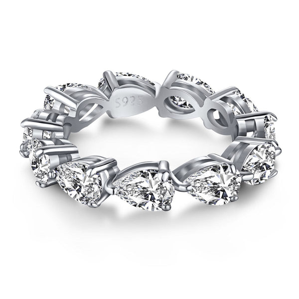 ˇShiny JewelryˇExquisite Pear Cut Tennis Ring