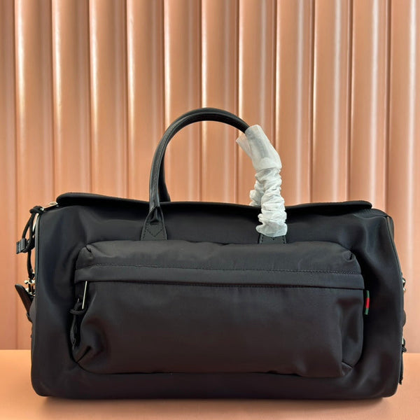 GG SMALL DUFFLE BAG 42 IN BLACK CANVAS