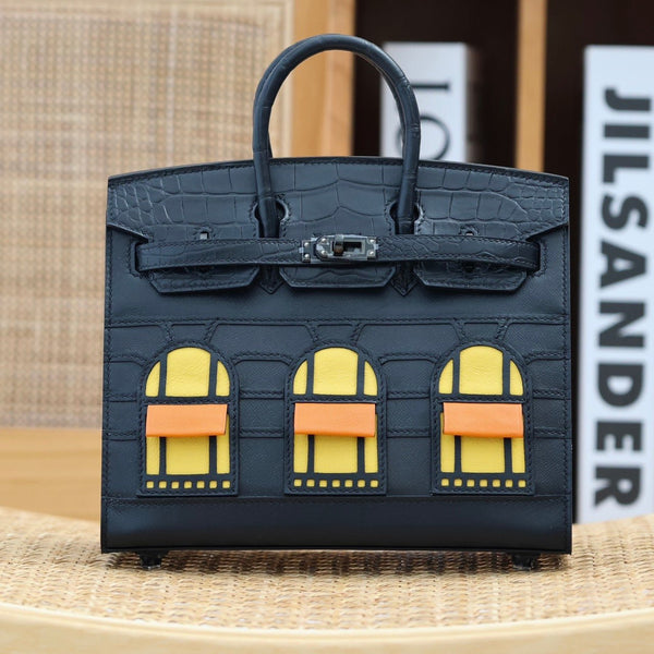 BIRKIN FAUBOURG TOUCH 20 IN BLACK CALFSKIN WITH SILVER HARDWARE (MADE-TO-ODER)